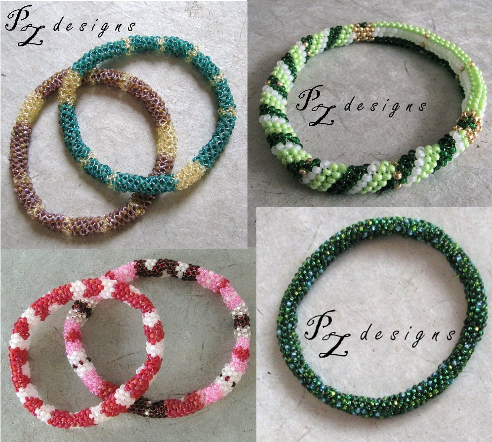 Beadwoven Bangle - Custom Bracelet