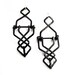 Geometric Earrings - Black Truss Design - Copper Earrings - Chemically Oxidized - Handmade jewelry
