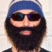 Beard Beanie, Knitted Beard Hat, Adult Size Beard, All Colors, Bearded Beanie, Bearded Hat, Bearded Cap