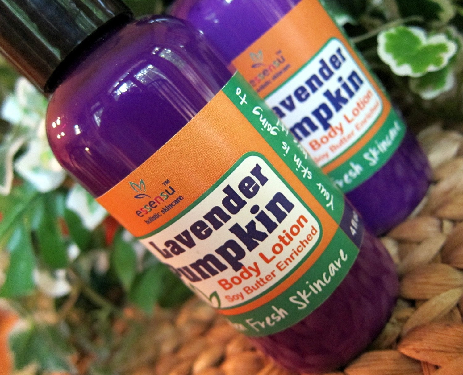 Lavender Pumpkin Premium Botanical Body Lotion - 4 oz Vegan No Parabens or Phthalates