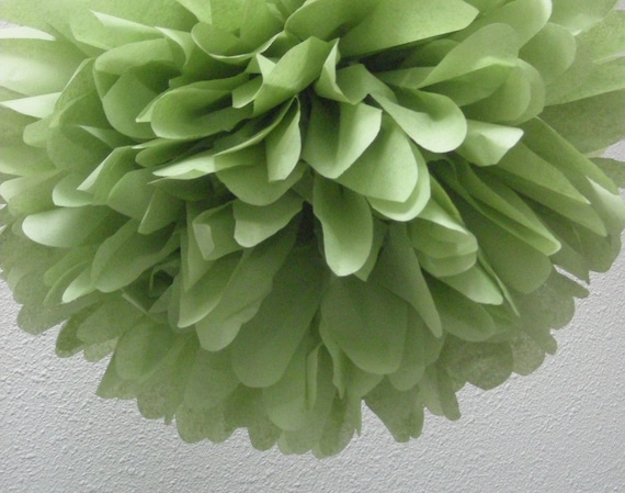 Green Tea ... 1 tissue paper pom // diy // wedding decorations // birthday // st patricks day // gender reveal //party decorations Il_570xn