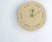 boho bamboo doily clock