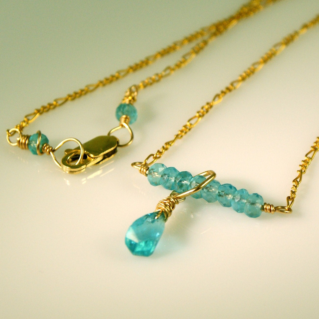 ISIS: Blue Apatite 14k Gold Fill Choker
