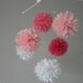 Party Pom Baby Mobile .. Baby's Room Decor / Nursery Decor / Tissue Poms
