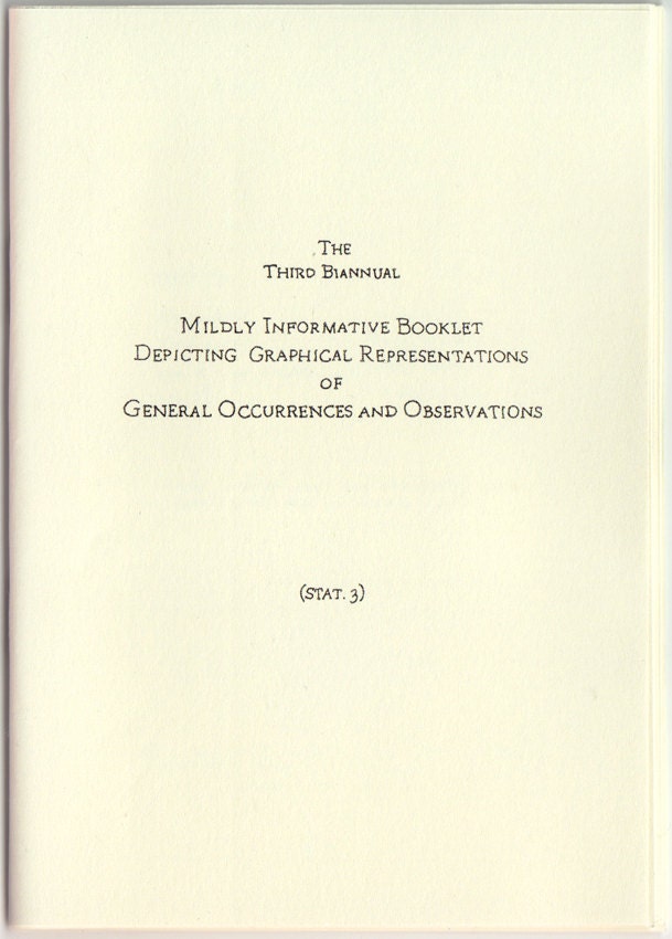 The Third Biannual Mildly Informative Booklet Depicting Graphical Representations of  General Occurrences and Observations Zine