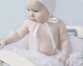 Baby Hat Girl Boy White Pixie  Bonnet Baptismal Newborn Photo Prop