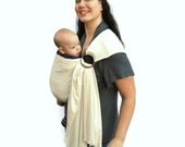 Newborn Baby Carrier Ring Sling Cream BabySoft - See my shop for Many Colors/Styles - Made to order