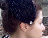 Sale Black Feather Hair Fascinator, Great for Black Swan and Other Halloween Costumes, READY to SHIP, Customizable