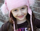 Poodle Earflap Crochet Hat Pattern (Permission to sell all finished products)