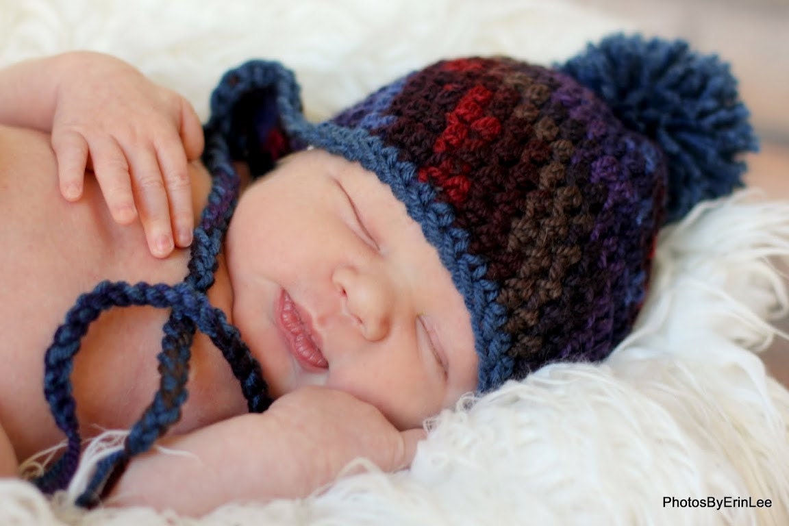 Baby Child Hat CROCHET PATTERN pdf BEGINNER Boy Girl in 6 sizes 0 to Teen Versatile Earflap