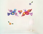 Birds Wall Decals Fabric Wall Stickers (not vinyl) - Small