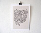 All Feathered, Art Print Of Bird Feathers 6"x 8"