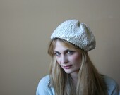 80s White Sequined Sparkly Hat One Size Fits Most