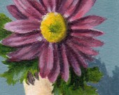 ACEO Original Still Life Acrylic Painting - Small Floral Painting ATC