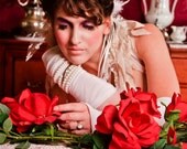 Fairy Headband ....White and cream feathers ...