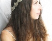 ATHENEA  -- Silver Leaf Grecian Goddess Halo Headband Headwrap Crown Tiara -- Beautiful for a Wedding, Holiday Party or Halloween