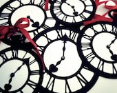 As Seen On Hostess With the Mostess Blog-Alice In Wonderland Party Decoration Pocket Watch/ Clock Set of 5