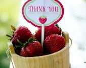 Strawberry Party PRINTABLE Favor Tags by Love The Day
