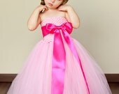 15% OFF with code SAVE15 - Posey Flower Girl Tutu Dress with Customizable Sash