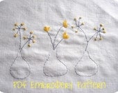 Modern BLOOMS -- Embroidery Patterns and Cross Stitch Chart in PDF Format.