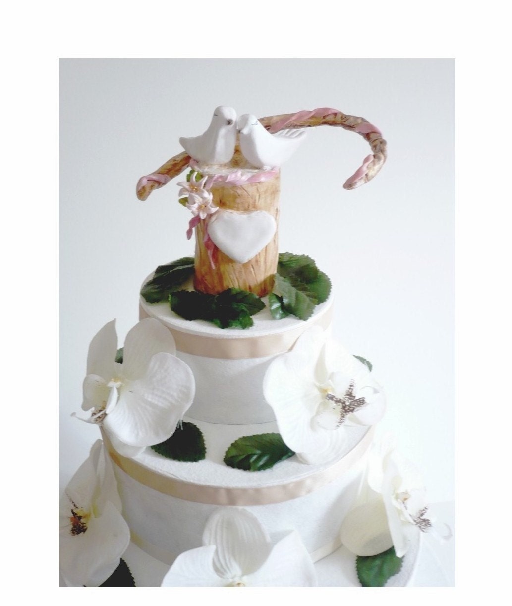 Love Is All Around... Wedding Cake Topper - OOAK - Ready to Ship