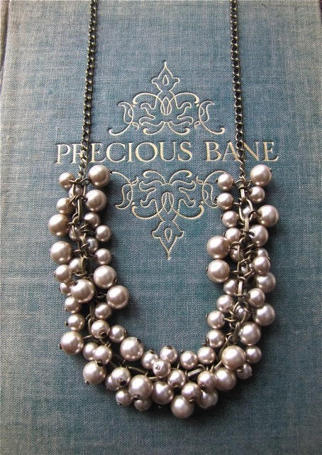 Mocha Pearl Cluster Necklace