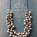 Mocha Pearl Cluster Necklace