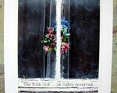 Lace Curtain in IRELAND . Irish photo card . Blank Inside