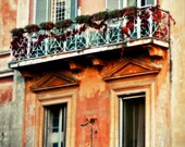 Italy Photography - Italian Architecture Print - Rome Photograph - Doors Windows Art - Autumn Home Decor - Teracotta Orange