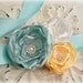 Bridal Sash Belt - Dusty Aqua Ivory Lemon Yellow - Crystal Rhinestone Pearl - Bridesmaids Sashes - Spring Summer Wedding - Many Colors