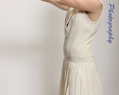 Vintage 1950s reproduction white mini dress