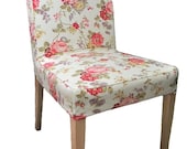 IKEA Henriksdal dining chair custom slipcover in Ivory Rose