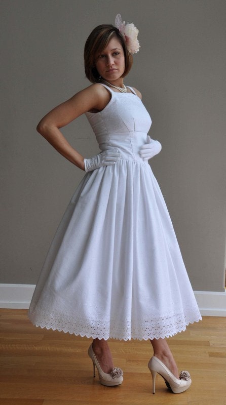 APPLE of my EYELET, Tea Length Wedding Dress