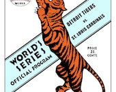 Detroit Tigers 1934 World Series Program print - 11x14 print - Vintage Baseball Print -