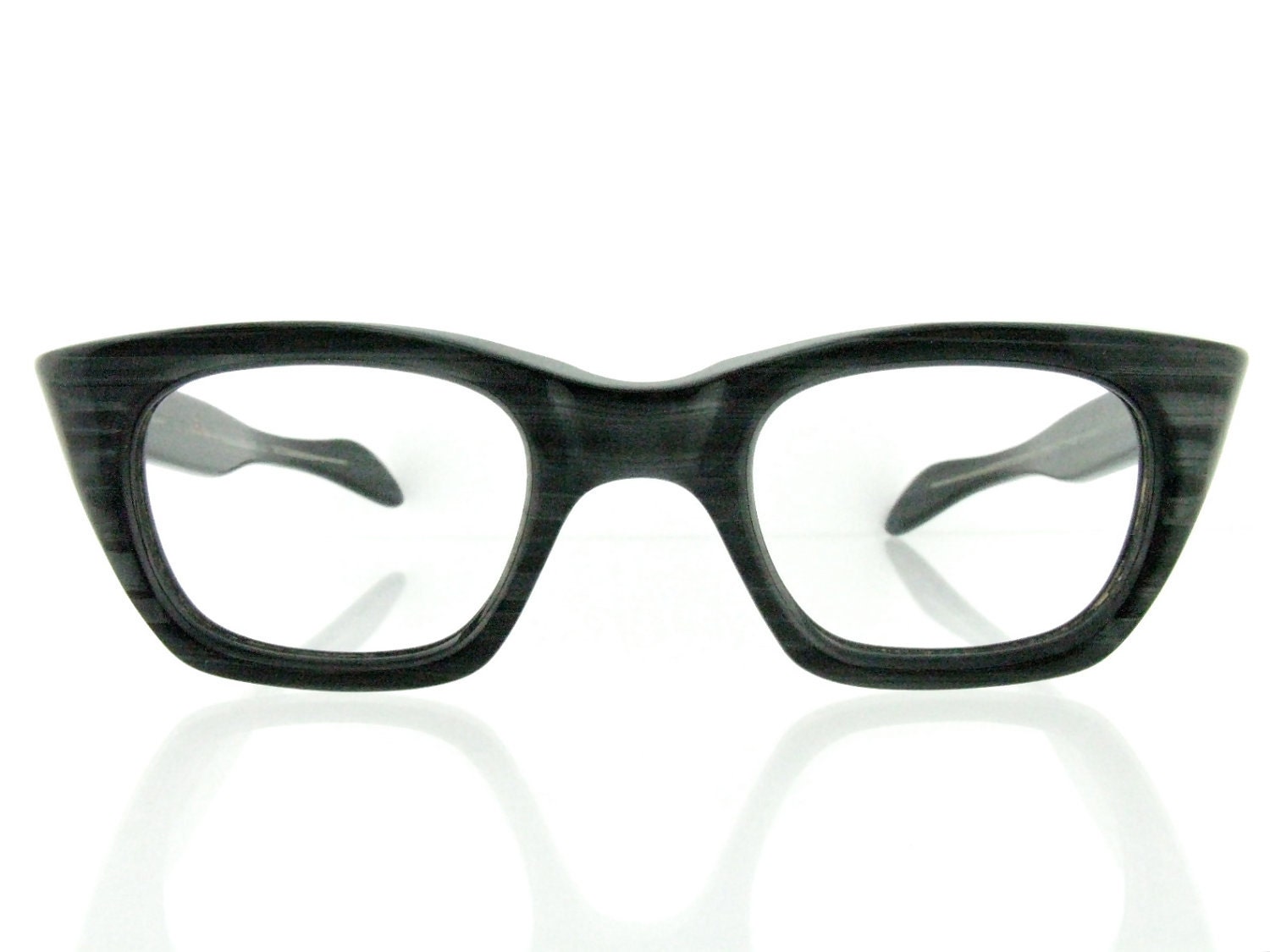 Reduced - Vintage deadstock 50's unisex Graceline blackwood eyeglasses Buddy Holly style - FREE DOMESTIC SHIPPING