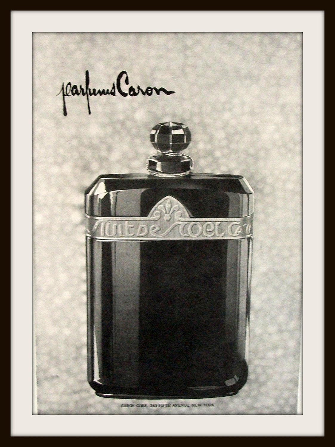 Antique French Perfume Advertisement Caron