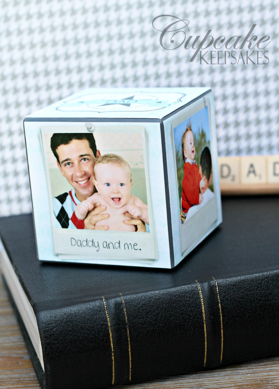 Personalized Fathers Day Photo Block Gift