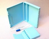 Vintage BIOLOGY KIT, Dissection Case, Box.  Hamilton Bell, Science Project.  Sky Blue, Baby Blue.  Storage, Art Case, Display, Trinket Box.