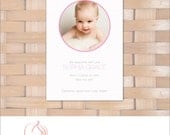 Polka Dot Birth Announcement - Baby Girl - Photo Card