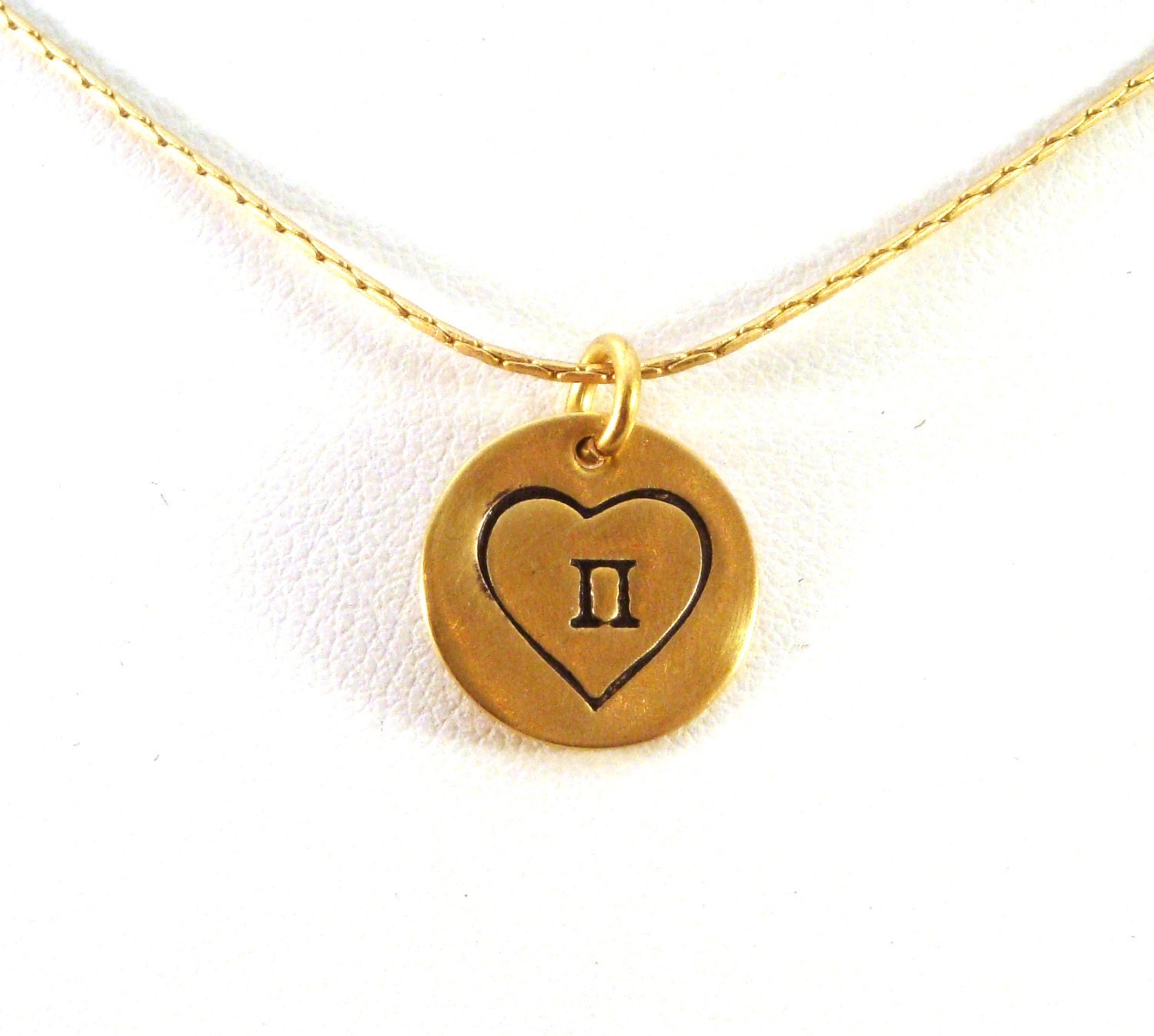 I Love Pi Necklace in Jewelers Brass
