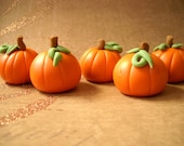 12 Harvestime Fondant Pumpkins for Cakes and Cupcakes