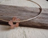 ARTisan Made "Daisy II" Bangle - Recycled Copper - Sterling Silver - OOAK