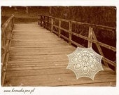 Wedding lace white parasol,  victorian style umbrella, for modern lady or a young joyfull girl, MADE to ORDER