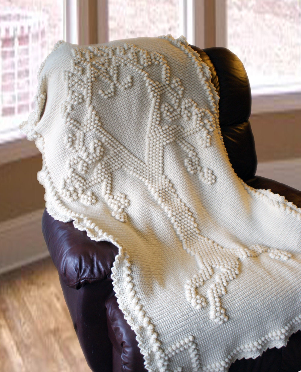 Crochet Pattern--Tree of Love Heirloom Afghan --Crochet Pattern