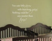 Baby Twin Saying Quote Wall Decal Nursery Vinyl Decor