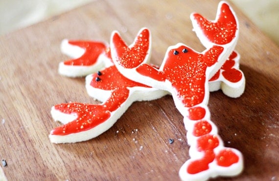 Lobster Decorated Sugar Cookies