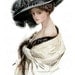 COURTING ATTENTION Harrison Fisher Victorian Lady Image for Card Making Altered Art Mixed Media Digital Download