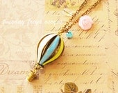 Fly away to dreamland - a vintage hot air balloon necklace