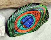 Enchanted Peacock / Painted Rock / Sandi Pike Foundas / Cape Cod