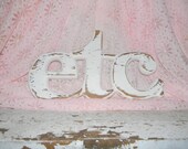 Shabby Chic Distressed Etc Sign Wood Letters Word Art Shabby Wall Decor